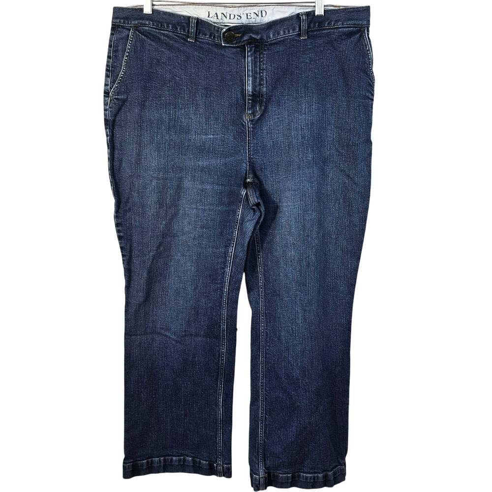 Lands End Jeans Women's 20W Original Fit Classic Waist Trouser Leg Casual Summer